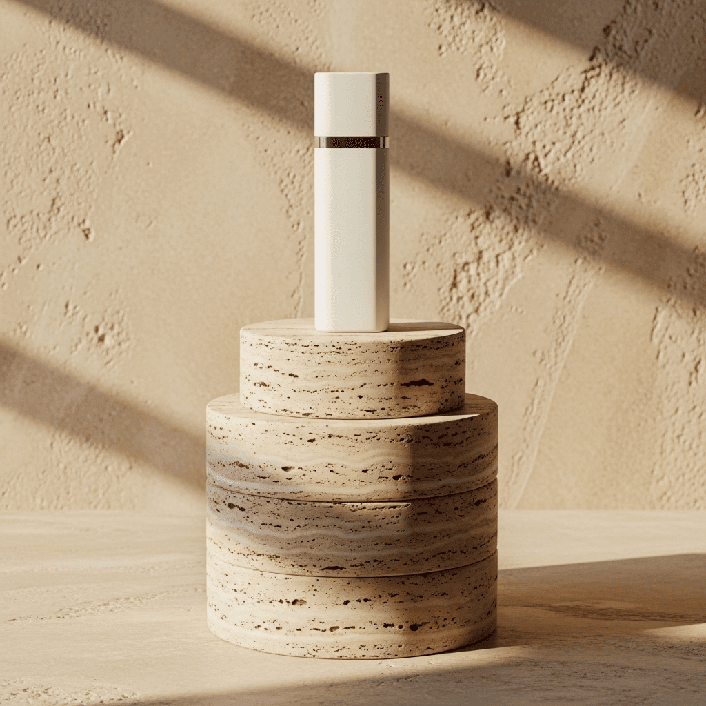 Travertine Layered Pedestal